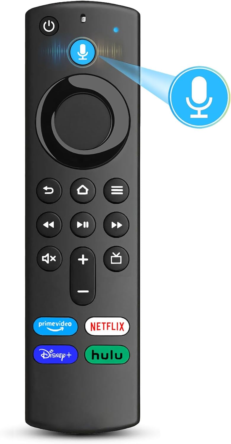 Voice Remote Replacement for FireStick 3rd Gen [L5B83G], Remote Control for AMZ Smart TV Stick/ 4K Max, for Smart TV 3rd Gen, 2nd Gen, for Smart TV Lite, for TV Cube(1st Gen & 3nd Gen)