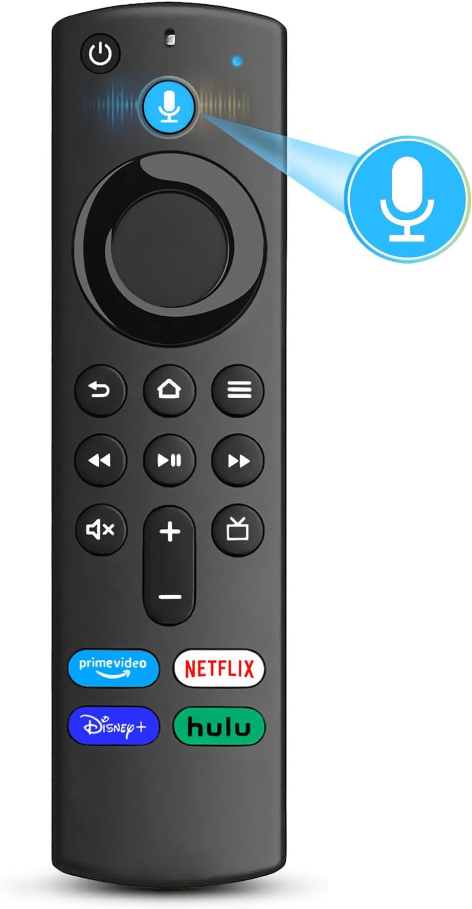 Voice Remote Replacement for FireStick - Compatible with Smart TV Stick/4K Max, TV Cube (1st & 3rd Gen)