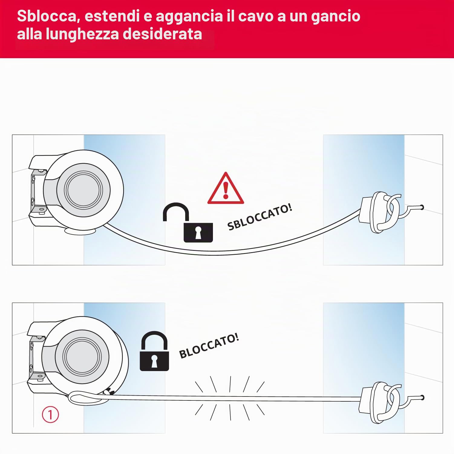 Metaltex - Filo retrattile doppio per stendere, per esterni, lunghezza 30 metri