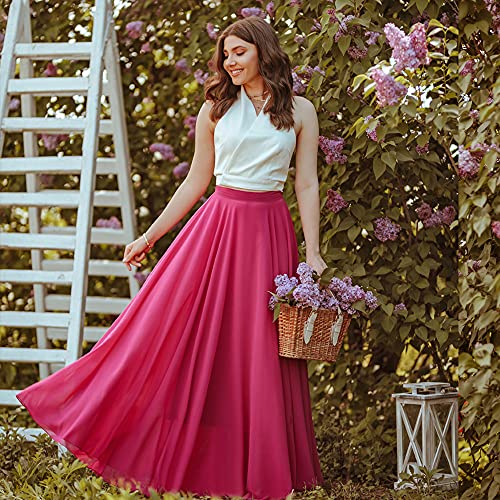 CHICWISH Women's Timeless Favorite Chiffon Maxi Prom Party Skirt4