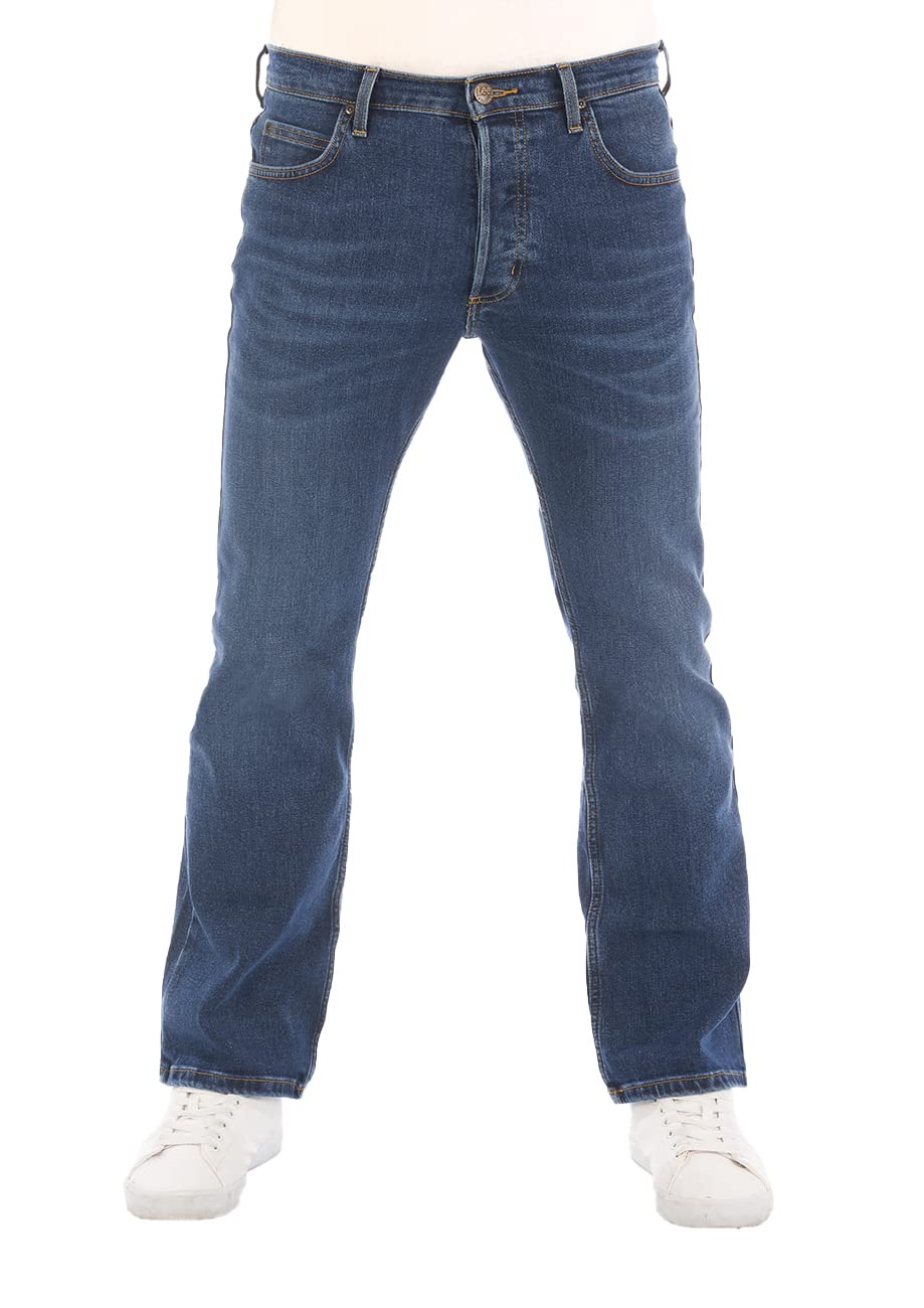 Lee - Jeans da uomo con taglio bootcut, modello Denver, colore blu, in cotone elasticizzato, taglie w30, w31 w32, w33, w34, w36, w38, w40, w42, w44