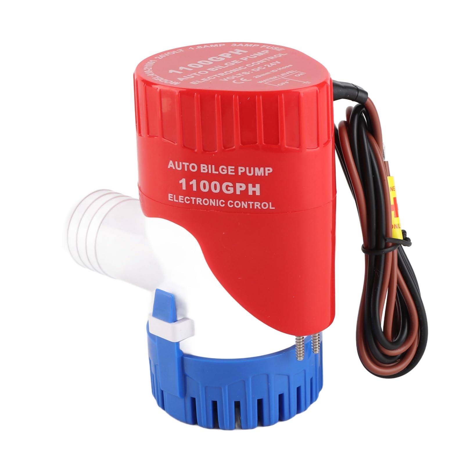 Pompa di Sentina Automatica per Barche 1100GPH, Sollevamento 4m | Pompa di sentina elettrica con interruttore ad elettrodo, materiale ABS, per yacht, camper, laghetto, serbatoio dell\'acqua