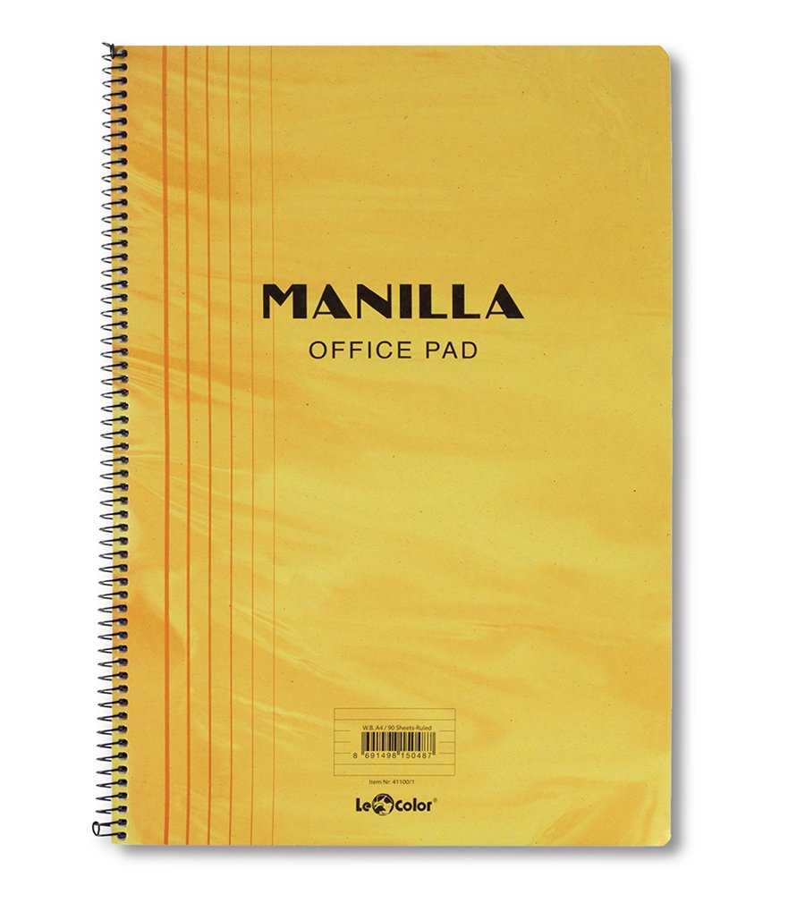 Lé Color 41200/1 Manila Notebook Yumuşak kapak, 1.hamur kağıt Spiralli, Sarı