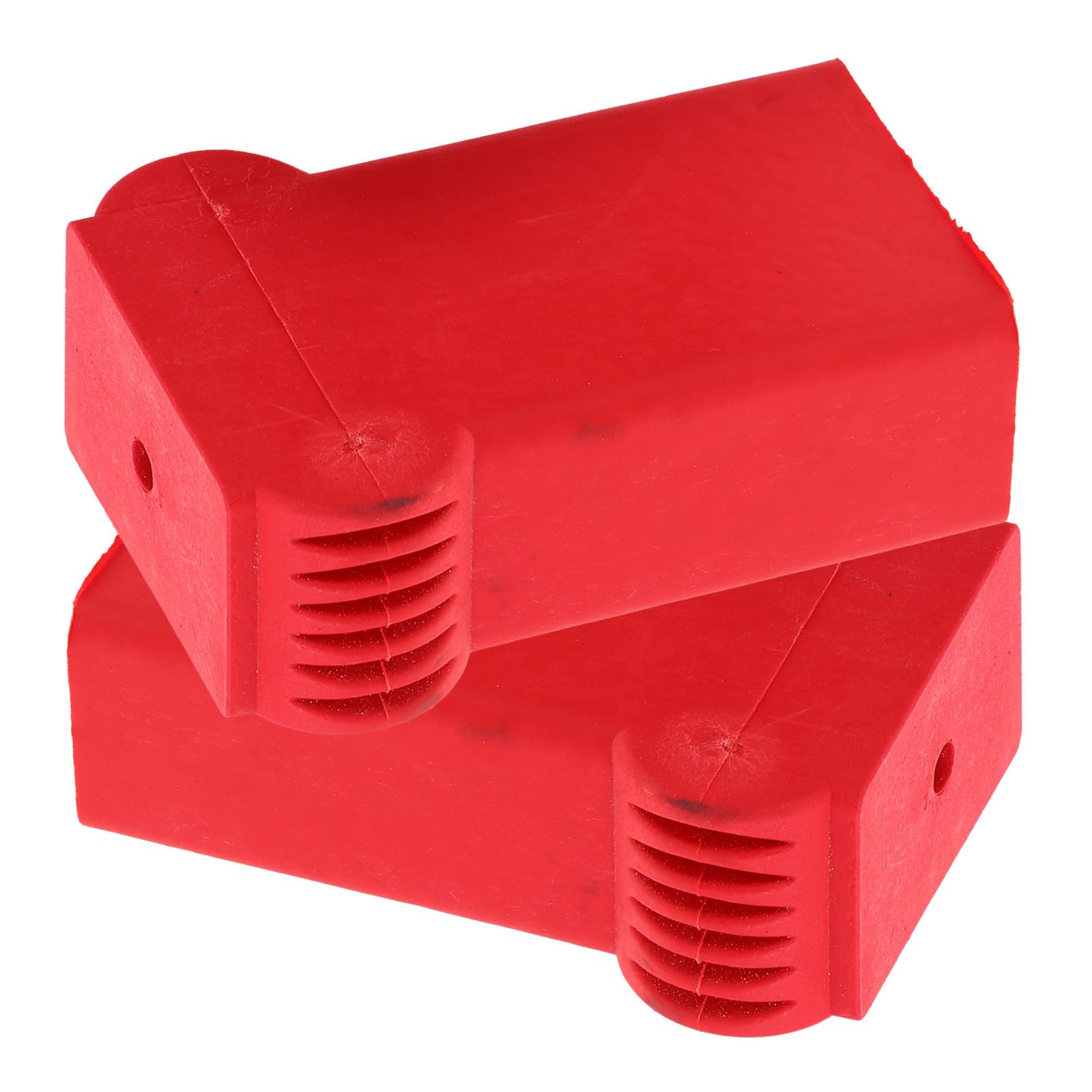 HOMOBABE Ladder Anti-Skid Caps 2pcs Orange-Red Silicone Protective Ladder Pads for Stable Climbing and Wall Damage Prevention on Wooden and Straight Ladders