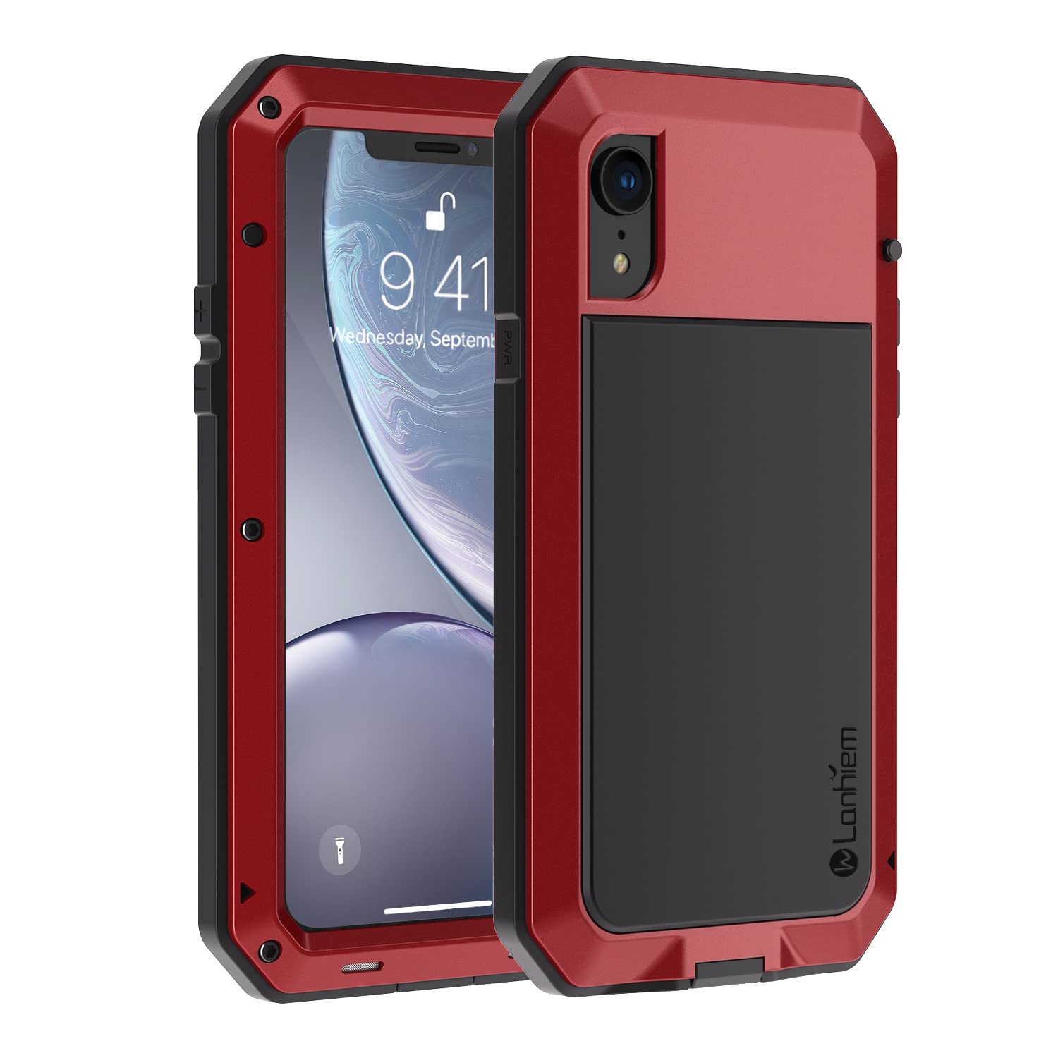 Amazon.com: Lanhiem iPhone XR Metal Case, Heavy Duty Shockproof