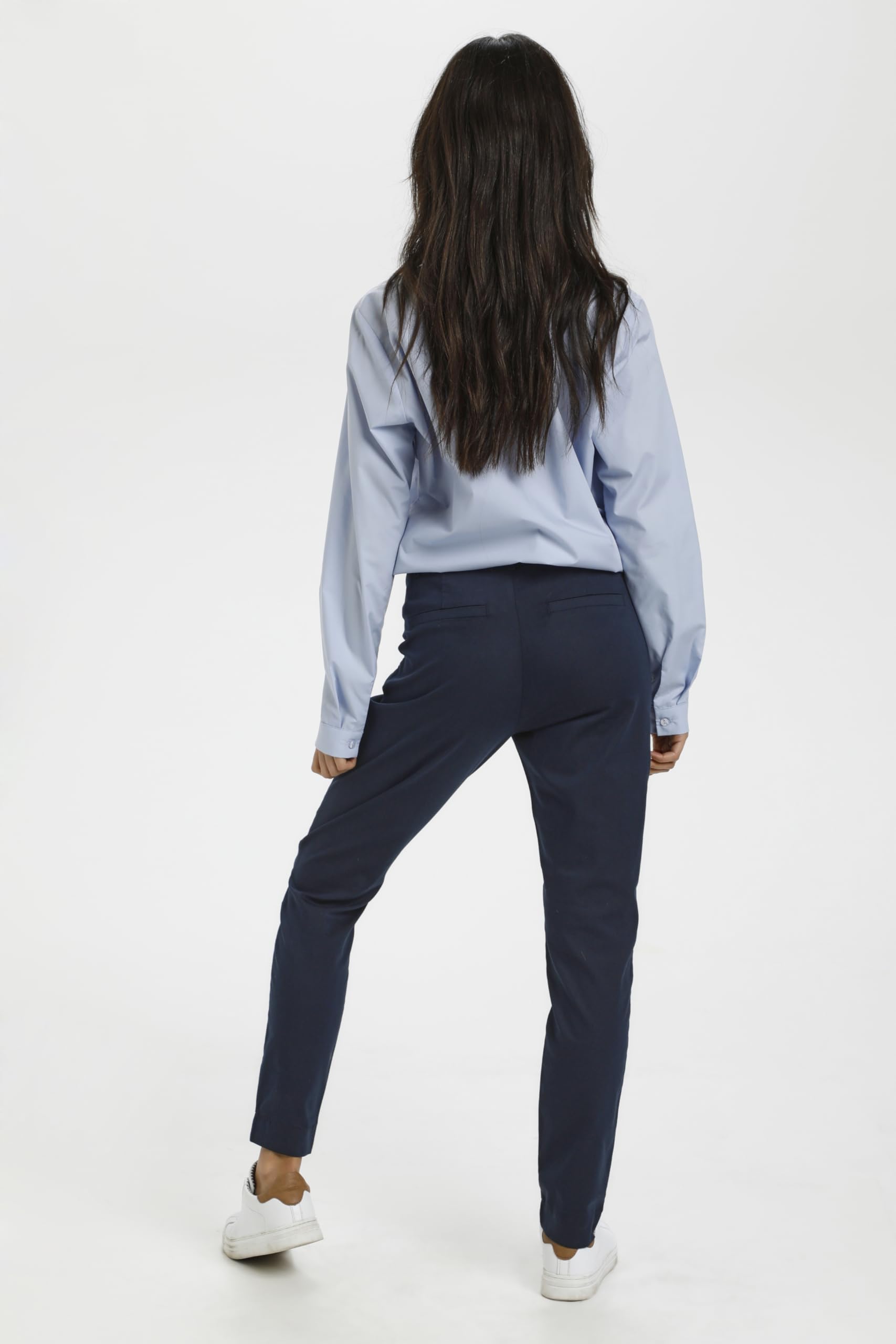 KAFFE Damen Freizeithosen Kaffe Women's Trousers Cropped Length Slim Fit Mid Rise Regular Waist
