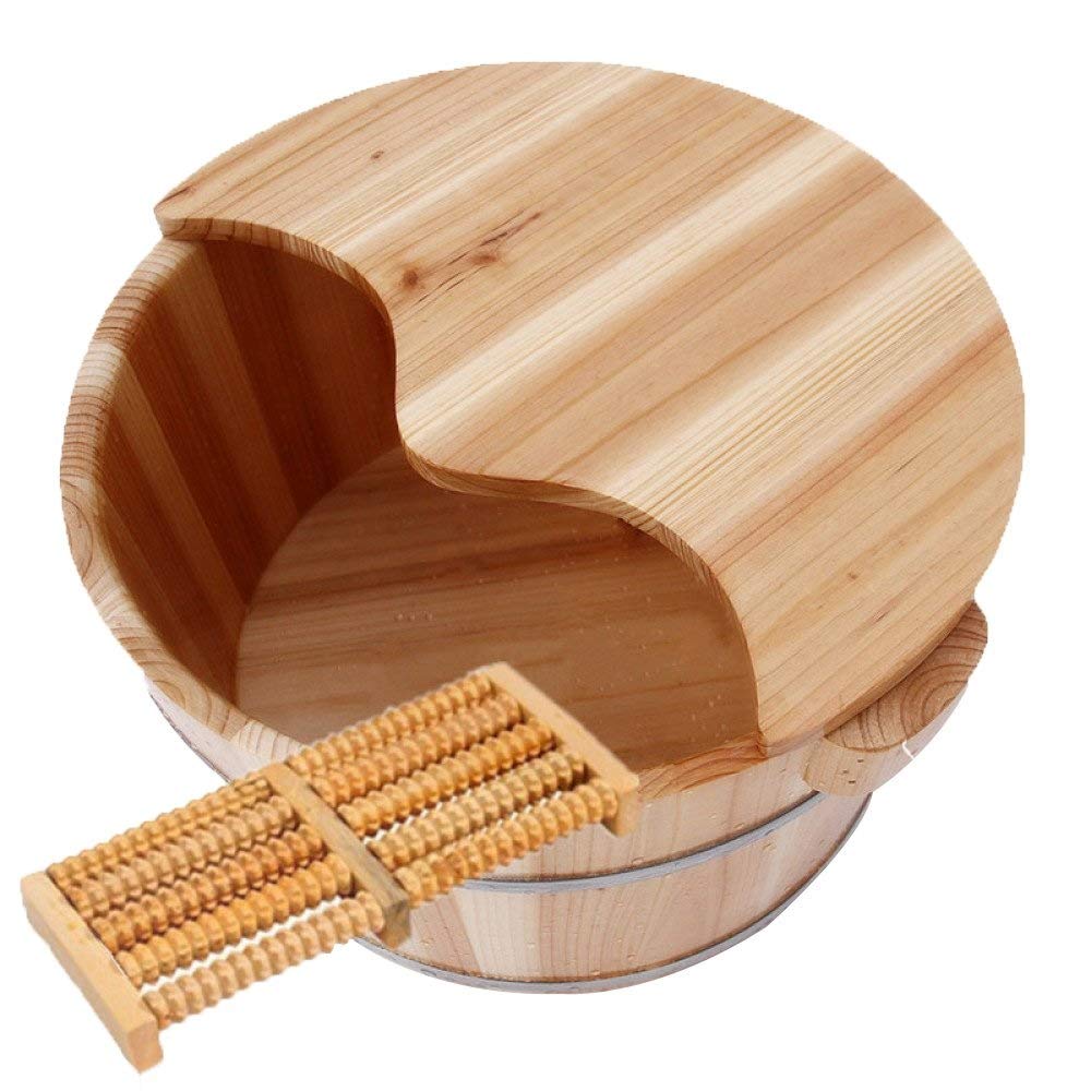 Buy JZLRHOHO 21cm Foot Bath Bucket Bucket Feet Pedicure Basin Wood Foot