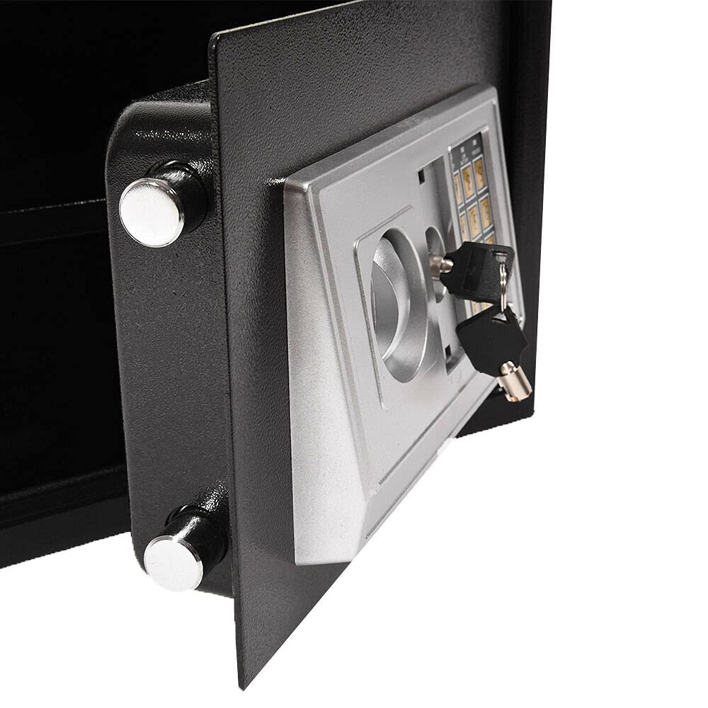 Cassaforte Elettronica Digitale, Impermeabile E Ignifuga, in Acciaio Massiccio con Tastiera Digitale, Ideale per La Sicurezza di Casa E Ufficio, Colore Grigio, capacità 1,Black-8.5L