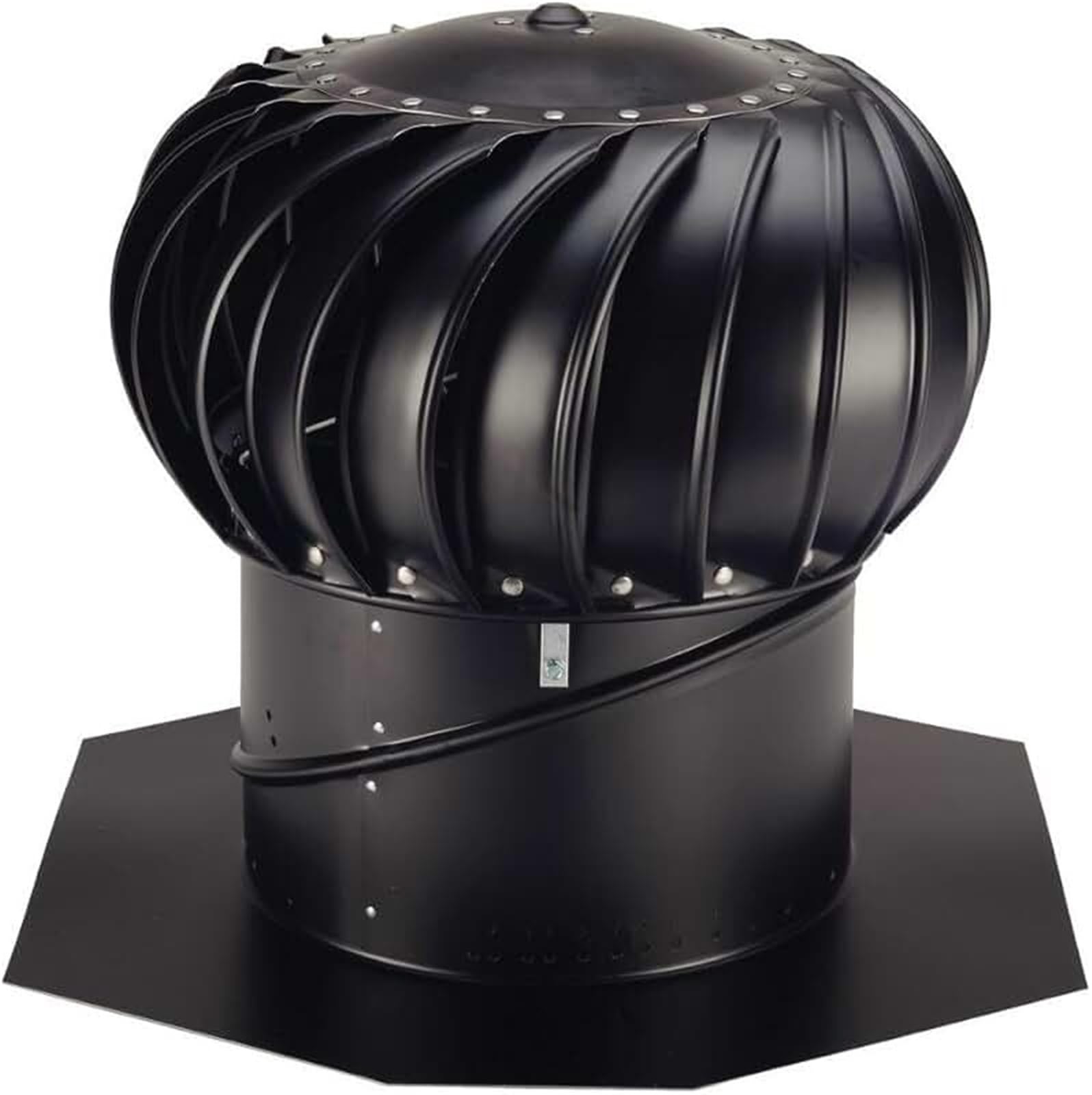 Lfhwhkj One Color Turbine Ventilator Vents,Stainless Steel Wind Rotating Turbine Cap Vent,Rainproof Unpowered Exhaust Fan,Thickened Attic Air Vent Ventilating Fan For Chimneys, Factory, Farm, Whirlybird(300Mm/1