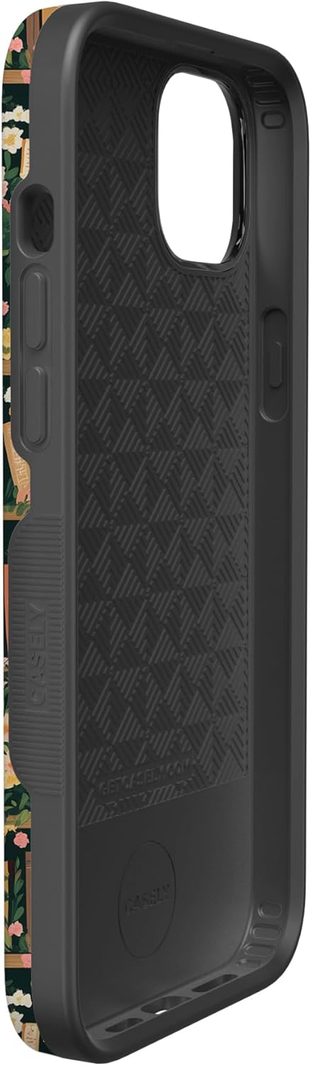 Casely iPhone 14 Case | Book Nook | Floral Library | Bold Protective Design | Compatible with MagSafe