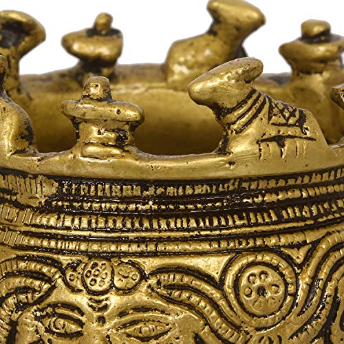 Image of eCraftIndia Brass Auspicious Nandi Kalash for Religious Offerings