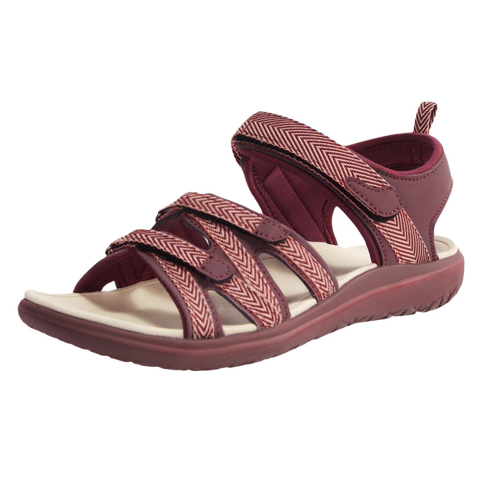 OutPro Sandalias de senderismo para mujer, ligeras y cómodas, sandalias deportivas para trekking, correas ajustables, perfectas para aventuras al aire libre y playa