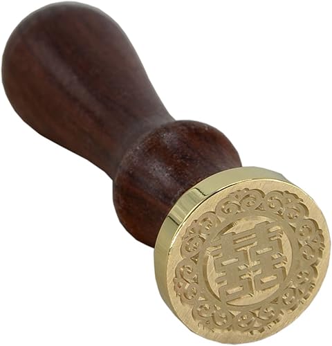 Miniatura 5 de Sello de cera para sellar cera clásica inicial alfabeto retro madera Z002 (doble felicidad)