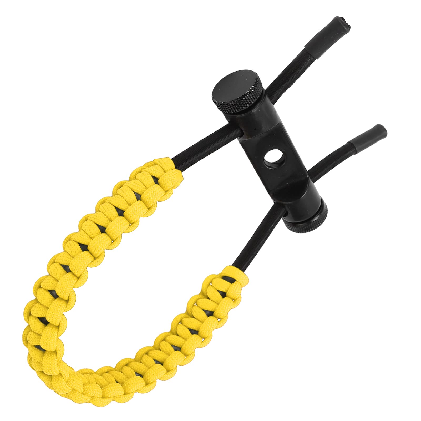 Julihai Bow Wrist Sling, Adjustable Wrist Strap with Braided Nylon Rope for Training Exercising, 3 Layer Design for Comfort and Stability (Yellow)