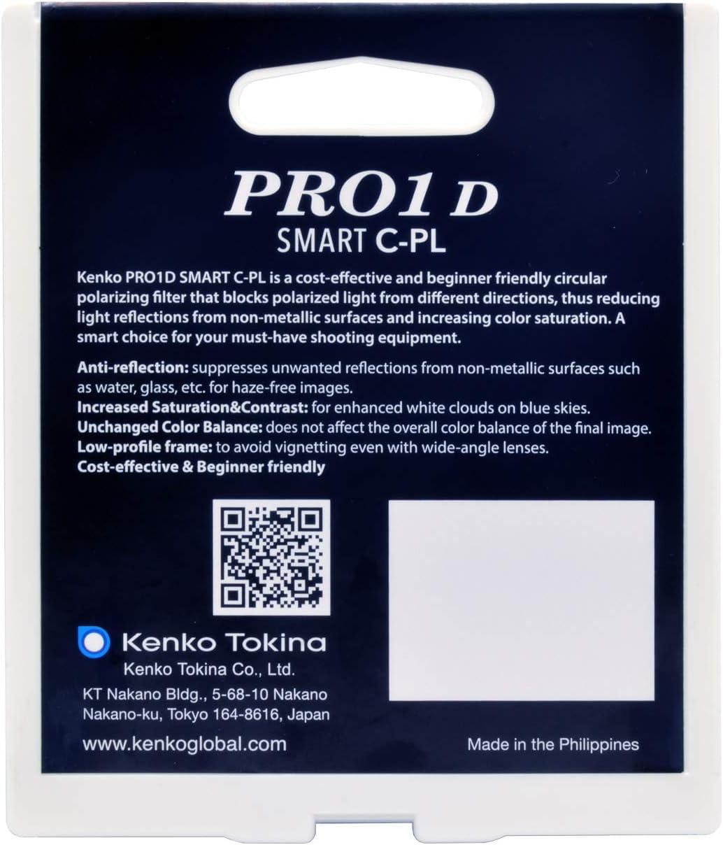Amazon | Kenko 円偏光フィルター PRO1D Smart C-PLフィルター 77mm 光