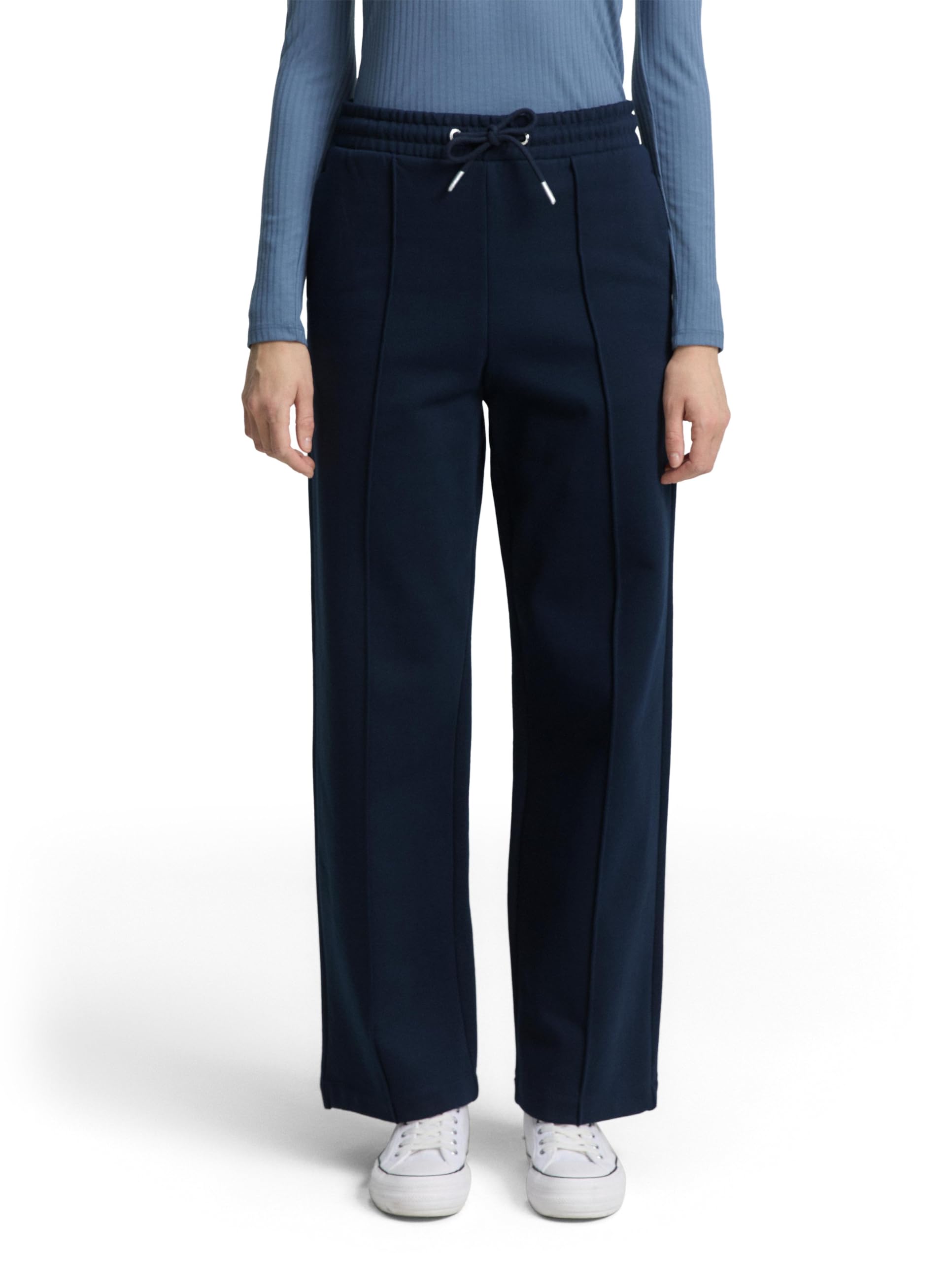 TOM TAILOR Denim Damen Palazzo Hose aus Baumwolle