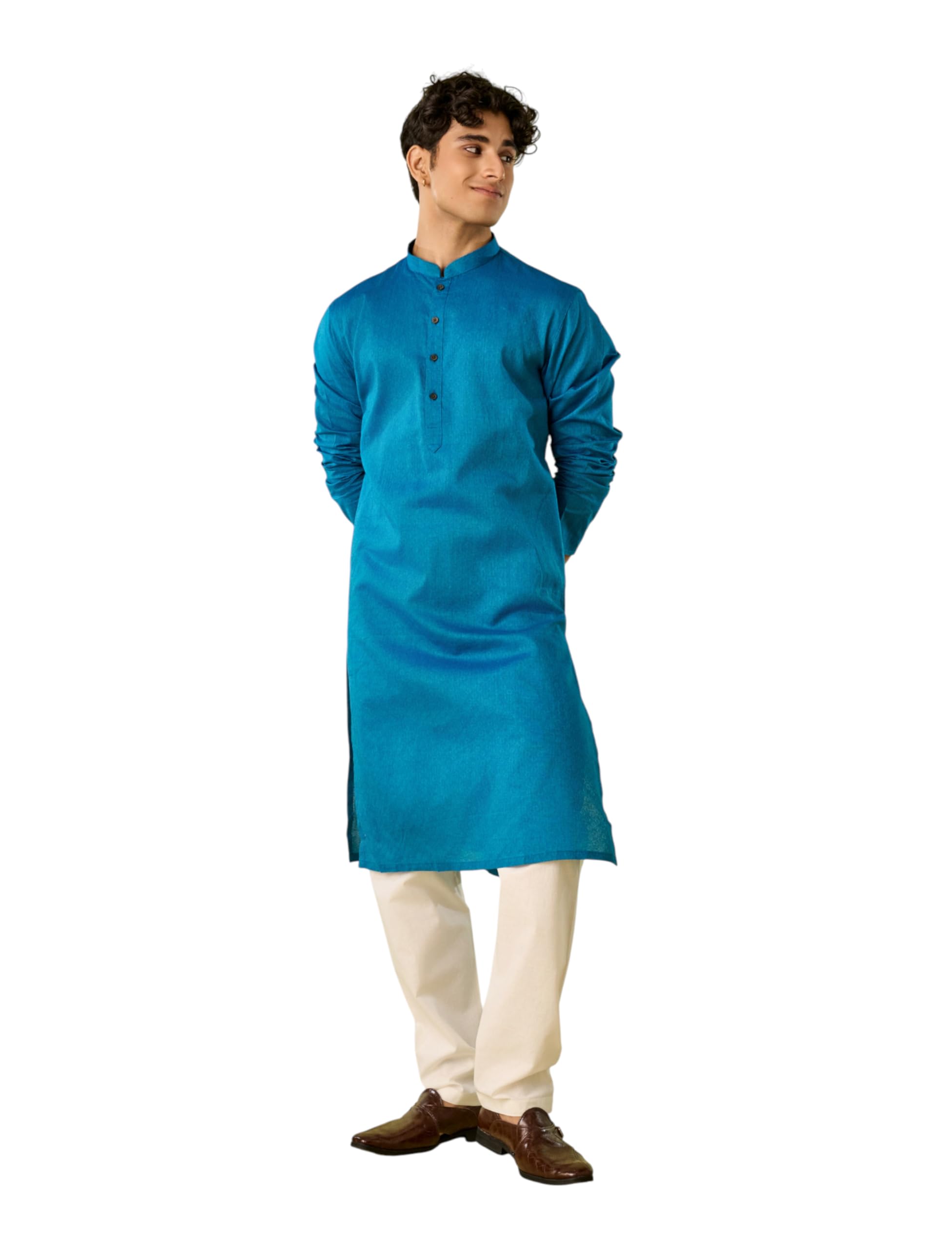 Men's Cotton Self Textured Kurta Set (2pcs)-image-31