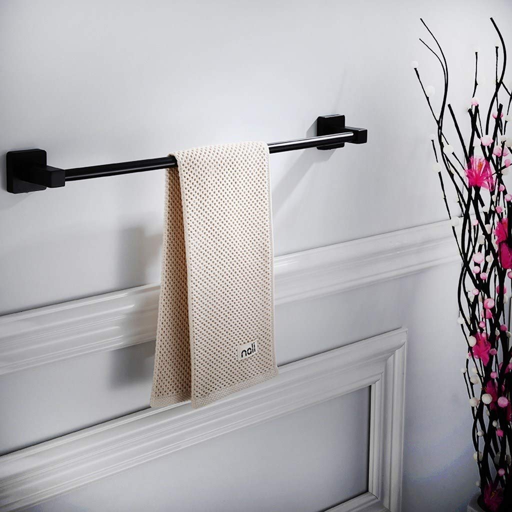 Wieszak na ręczniki ze stali nierdzewnej 304, 80 cm, czarny, do użytku domowego, trwałe akcesoria łazienkowe, elegancki design do organizowania ręczników