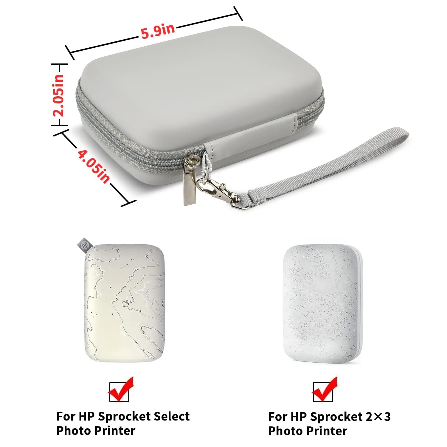 OHEDMEH POPOH-81 | Grauer Organizer, Platz für Fotopapier, USB-Kabel und kleines Zubehör, Schulprojekte, Partys und Ausflüge – nur Box