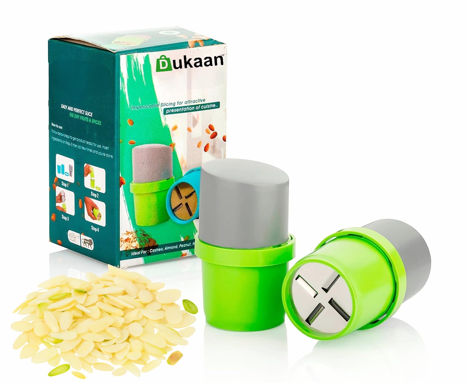 DUKAAN DRYFruit and Nut Cutter Slicer, Tool Set, 1 Pack Slicer fine Smart Kitchen Gadgets for Dry Fruit Chopper badam Cutter Machine Hand Nuts Chopper for Kitchen Items for Gift Home Gadgets