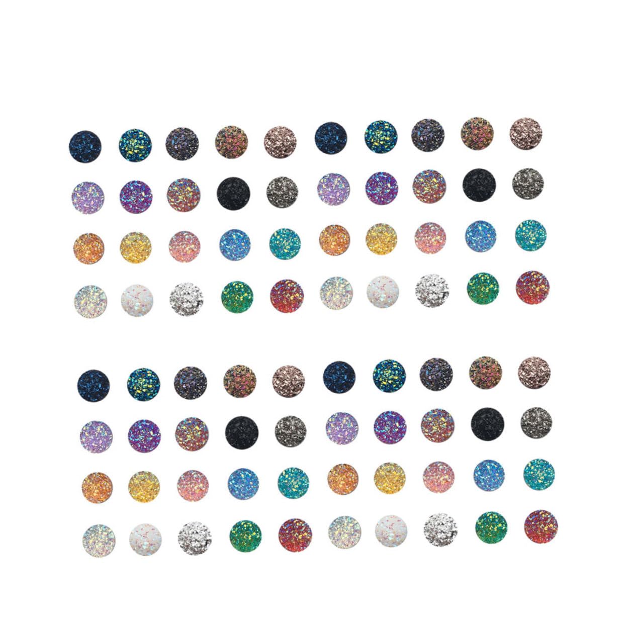 Gatuida 100pièces Résine Rond Strass Plat Brillant Fait Soi-même Bijoux Accessoires Crafting Couleur Aléatoire