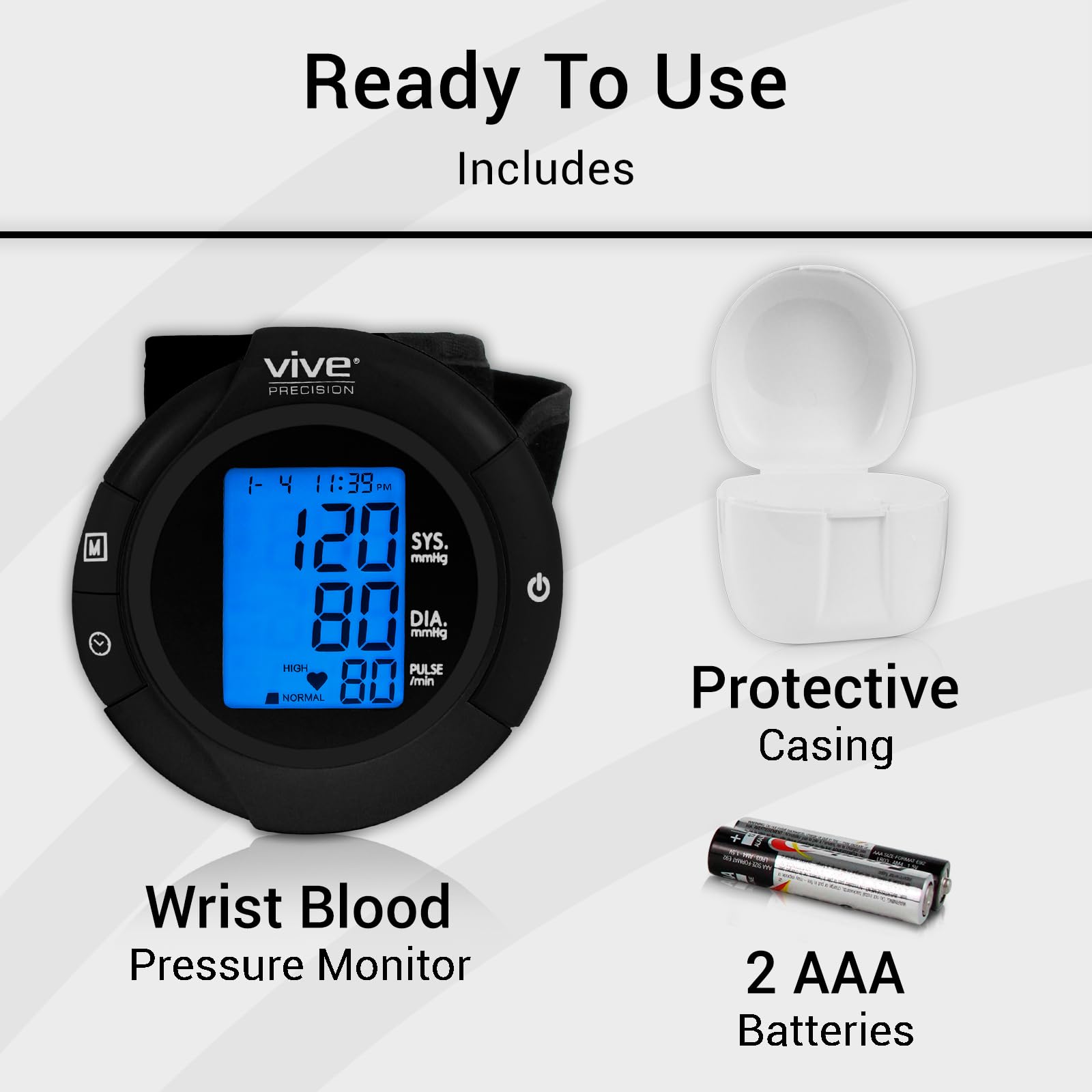 Smart Wrist Blood Pressure Monitor - Digital Automatic Accurate BP Cuff Machine for Irregular Heartbeat & Heart Rate Detection at Home - Portable Wireless Display for Adults, Pregnancy