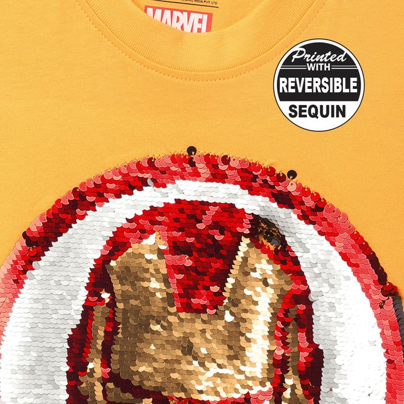 Image of Kidsville Spiderman Printed Regular Fit Orange Cotton Boy's T-Shirt