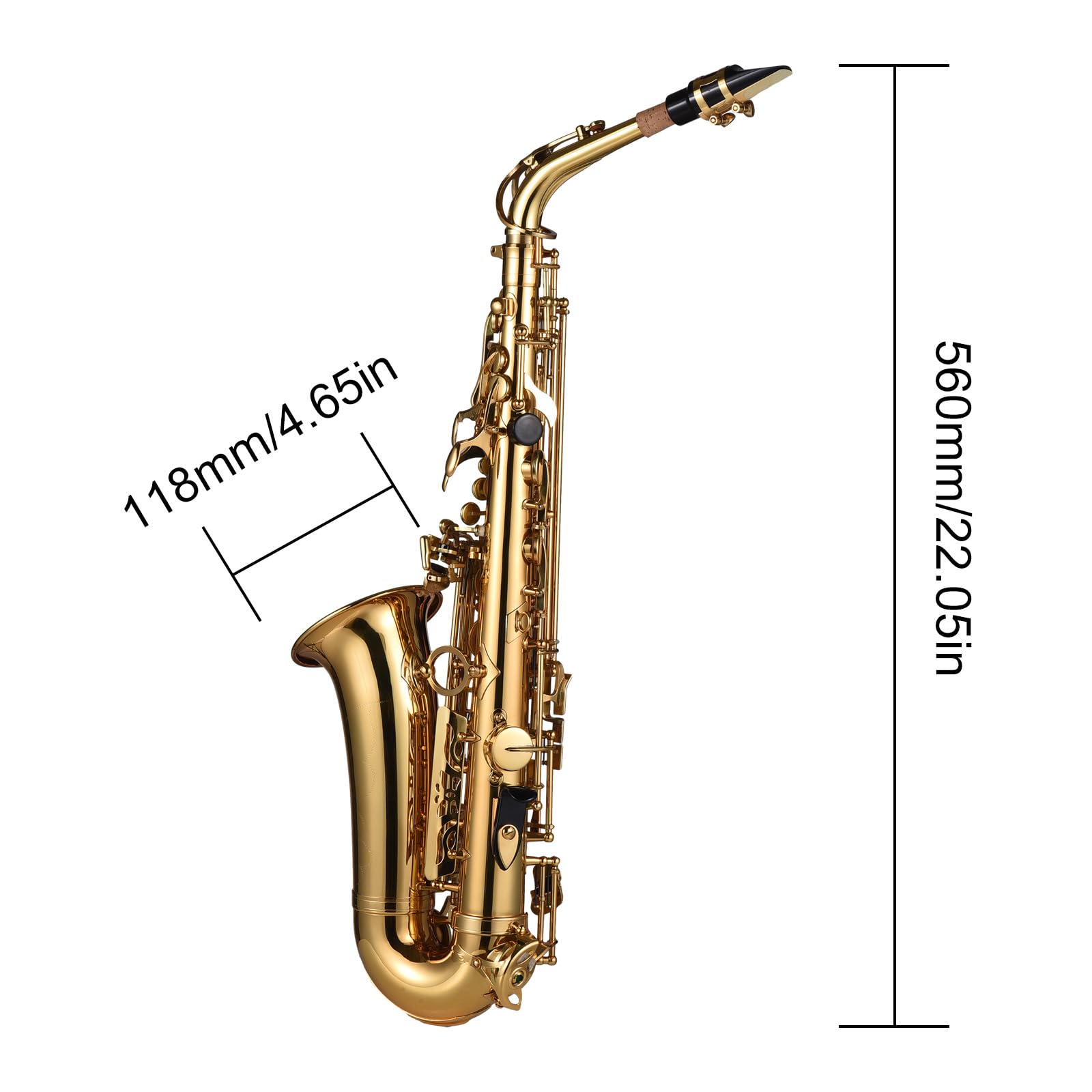 e-Sax Type-Ⅱ ES3-AS Alto Sax Small Curved Wind Instrument Dual-use Alto