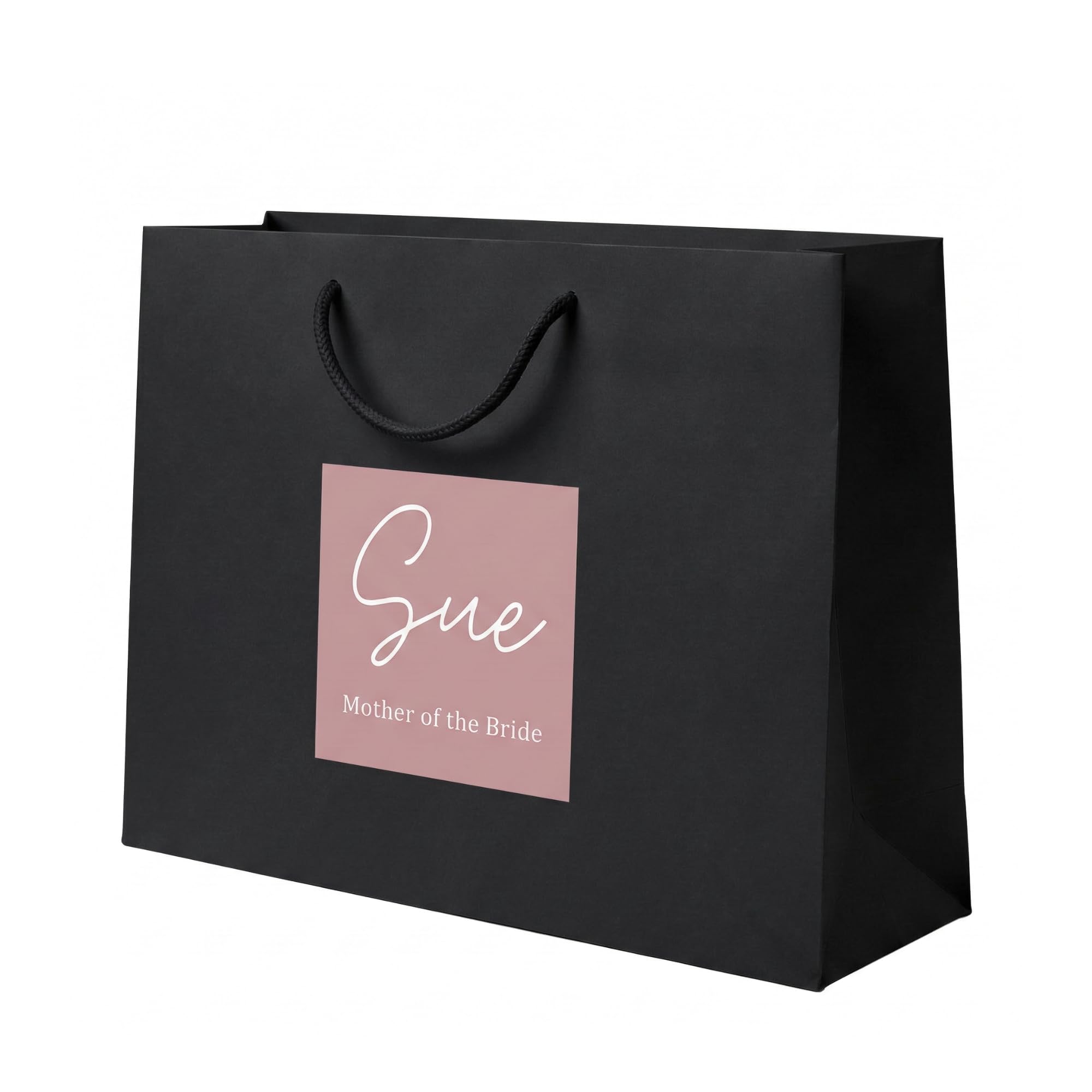 COOKIES AND KOALAS Black Med Wide Groom Gift Bag Colour Sticker 35x25x10cm