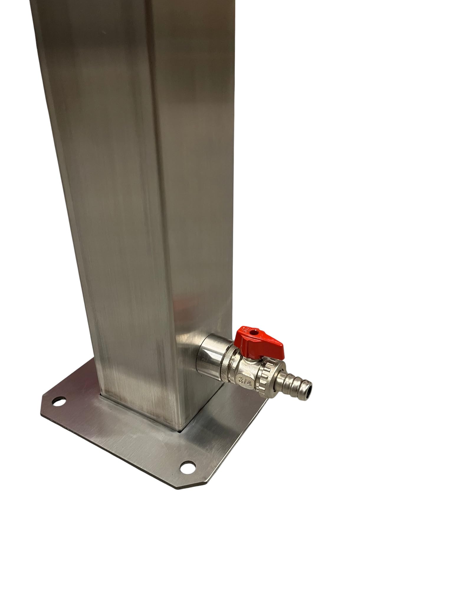 Wassersäule mit 2 Wasserhähnen Edelstahl 3/4" Zoll 80cm Wasserzapfstelle
