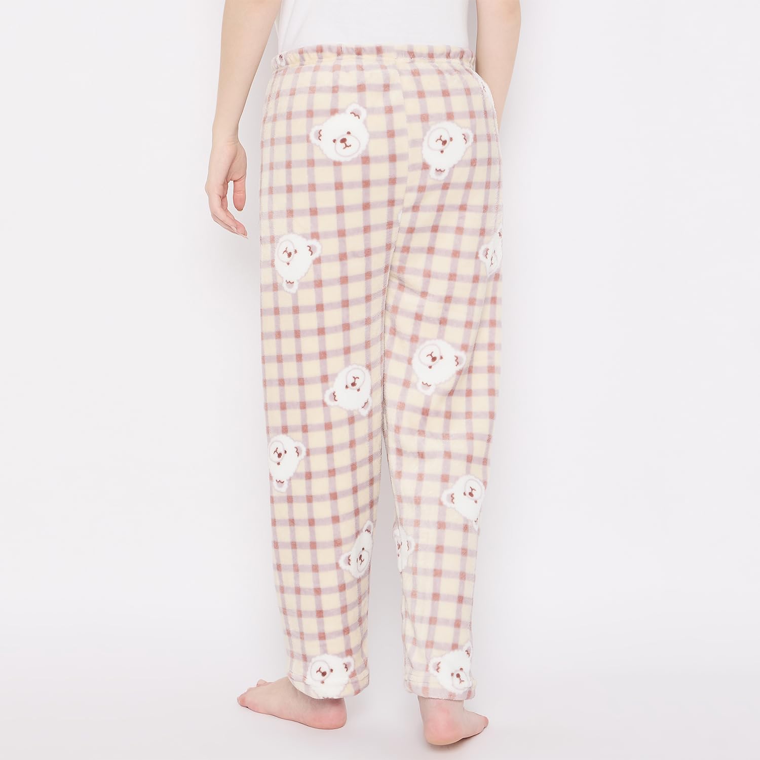 CAMEY Women's Winter Soft & Warm Printed Lower | Pyjama (Cream, XXL) - Image 5 thumbnail