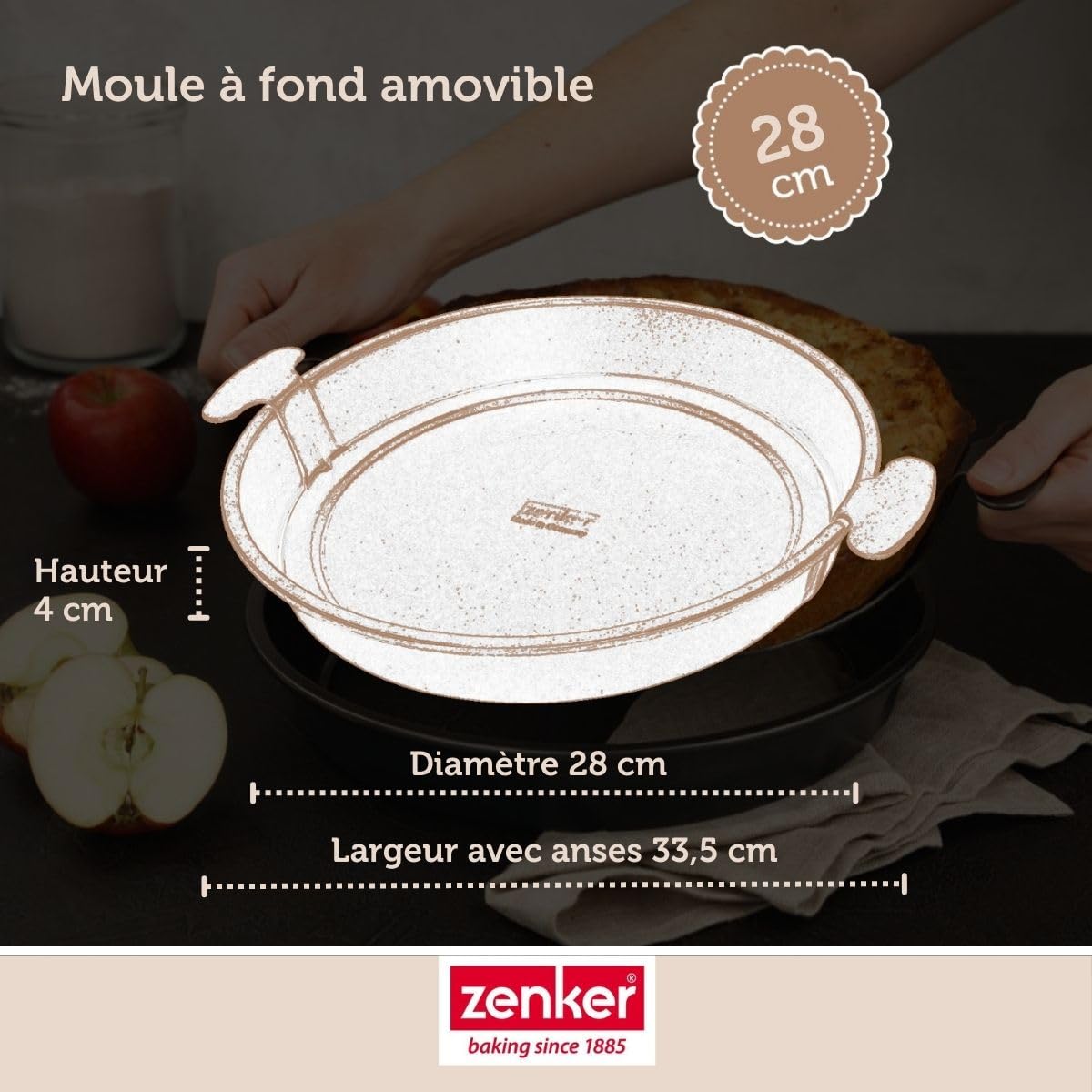 Zenker Lot de 2 moules à manqué antiadhésifs 28 cm