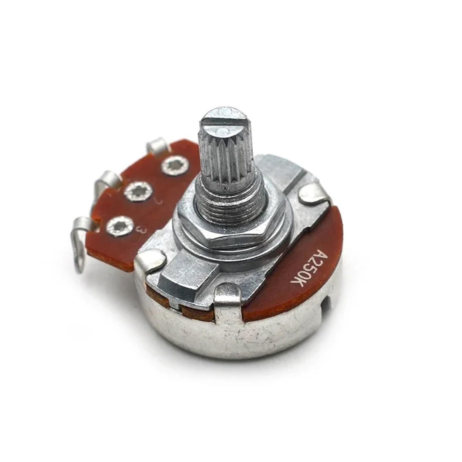 30 Uds A250K/B250K/A500K/B500K eje dividido 15mm potenciómetro de tono de volumen de guitarra for bajo eléctrico(250K Each 15pcs)
