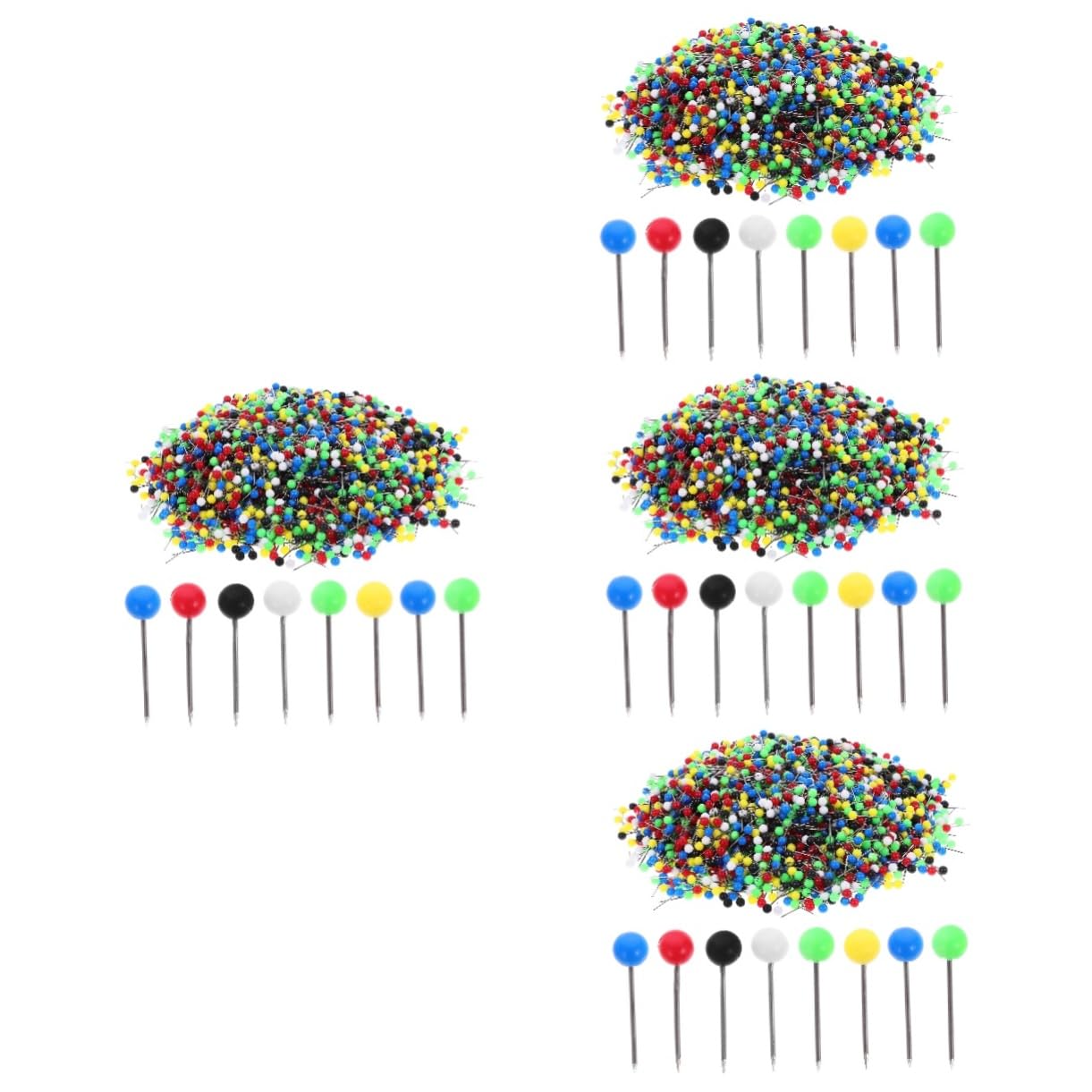 Uonlytech 4 Sätze Reißzwecke Drücken Planke Tack Multifunktions-reißnägel Foto Reißnägel Schwarze Reißnägel Daumennägel Reißnägel Clips Pinnnadel-Clips Für Pinnwand Eisen 5000 Stück * 4