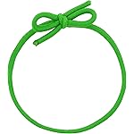 Mandala Crafts 3 Inches Pre-Tied Stretch Loops with Pre Tied Bows from Elastic Ribbon - 100 Green Elastic Bows Boxes Bows Tags Gift Elastic Wrapping Cord String