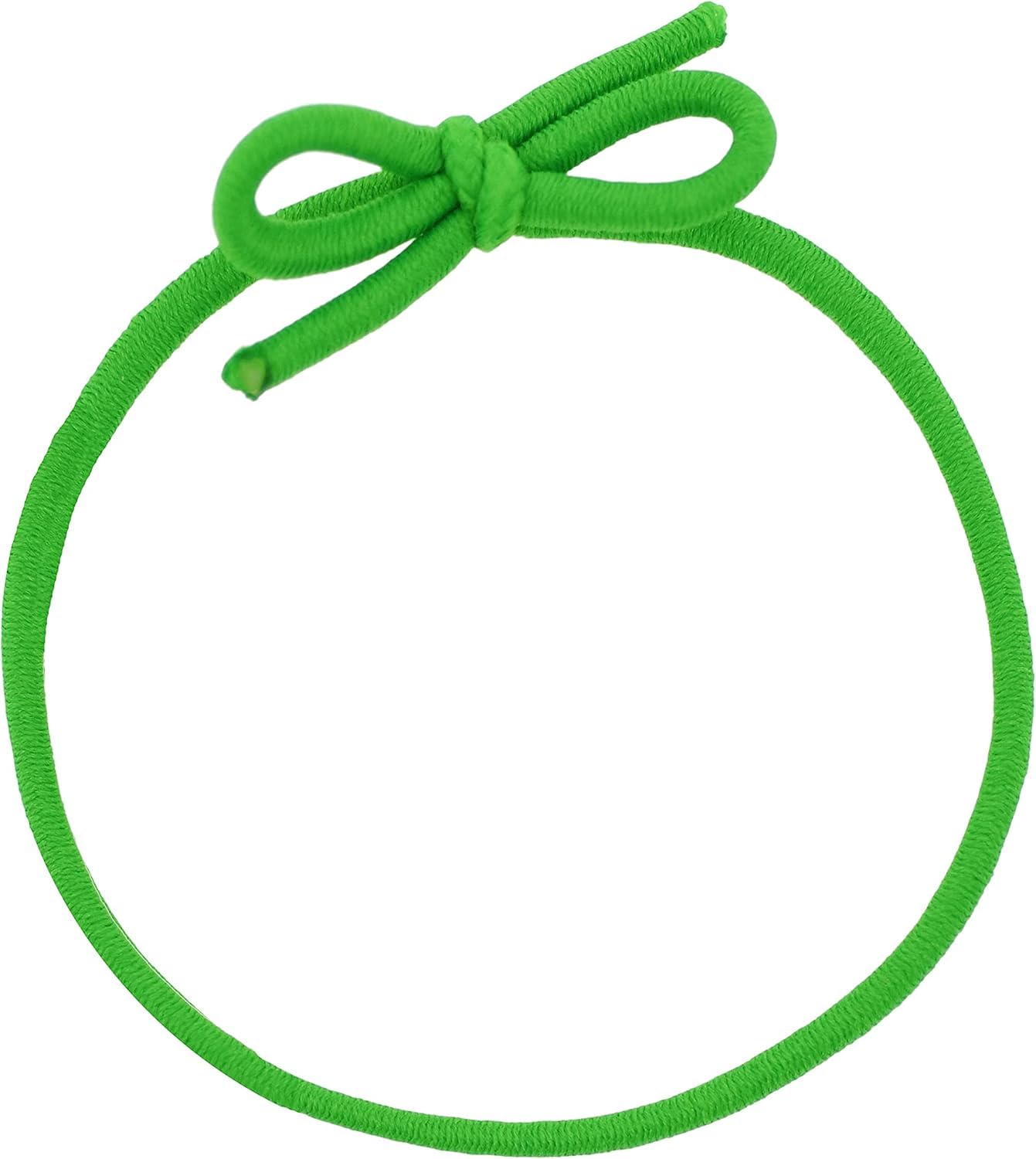 Photo 1 of Mandala Crafts 16 Inches Pre-Tied Stretch Loops with Pre Tied Bows from Elastic Ribbon - 100 Green Elastic Bows Boxes Bows Tags Gift Elastic Wrapping Cord String