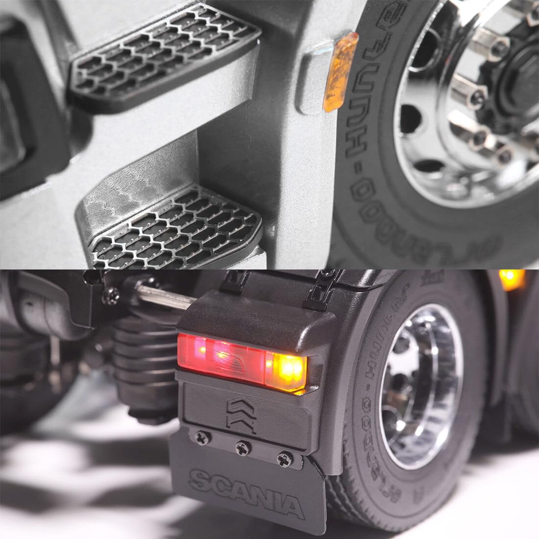 OH32T01 1/32 6x6 Rc Truck, 2.4G RTR RC Rock Crawler Off-Road Truck Hobby Model (RTR Kit Version/Bianco)