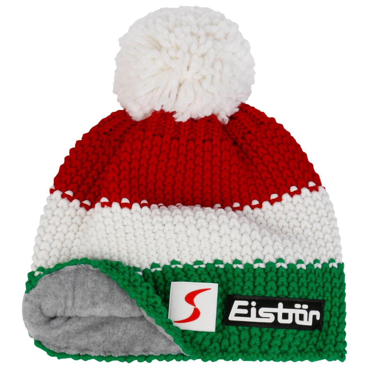 Eisbär Bonnet Beanie Star Skipool Kids Bonnet pour Enfant Bonnet à Pompon (Taille Unique - Rouge)