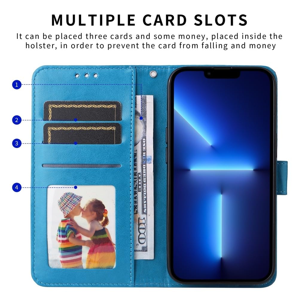 Generic Custodia compatibile con Samsung Galaxy S24 FE 5G (colore: verde) portafoglio slot per carte di credito custodia in pelle flip modello cover