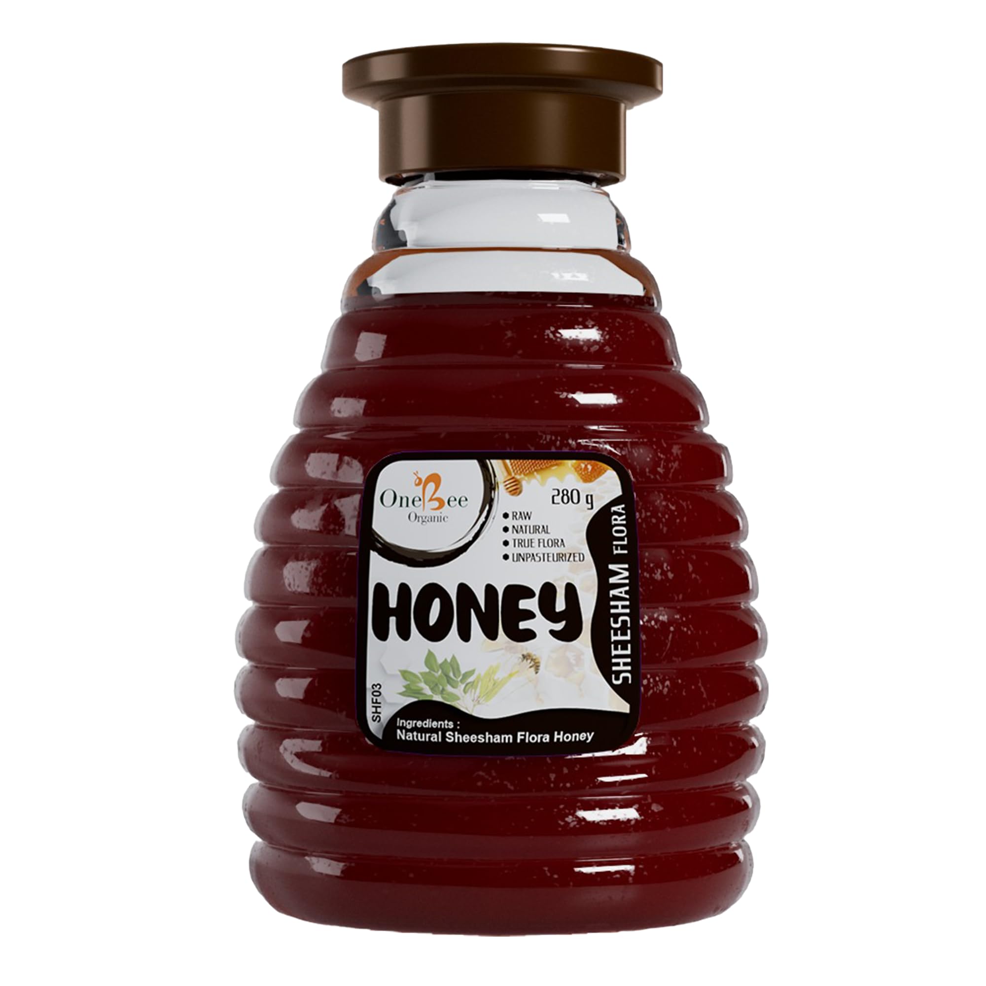 ONE BEE ORGANIC | Rosewood/Sheesham Flora Honey | Natural Flora Honey - 280 GM.-image-6