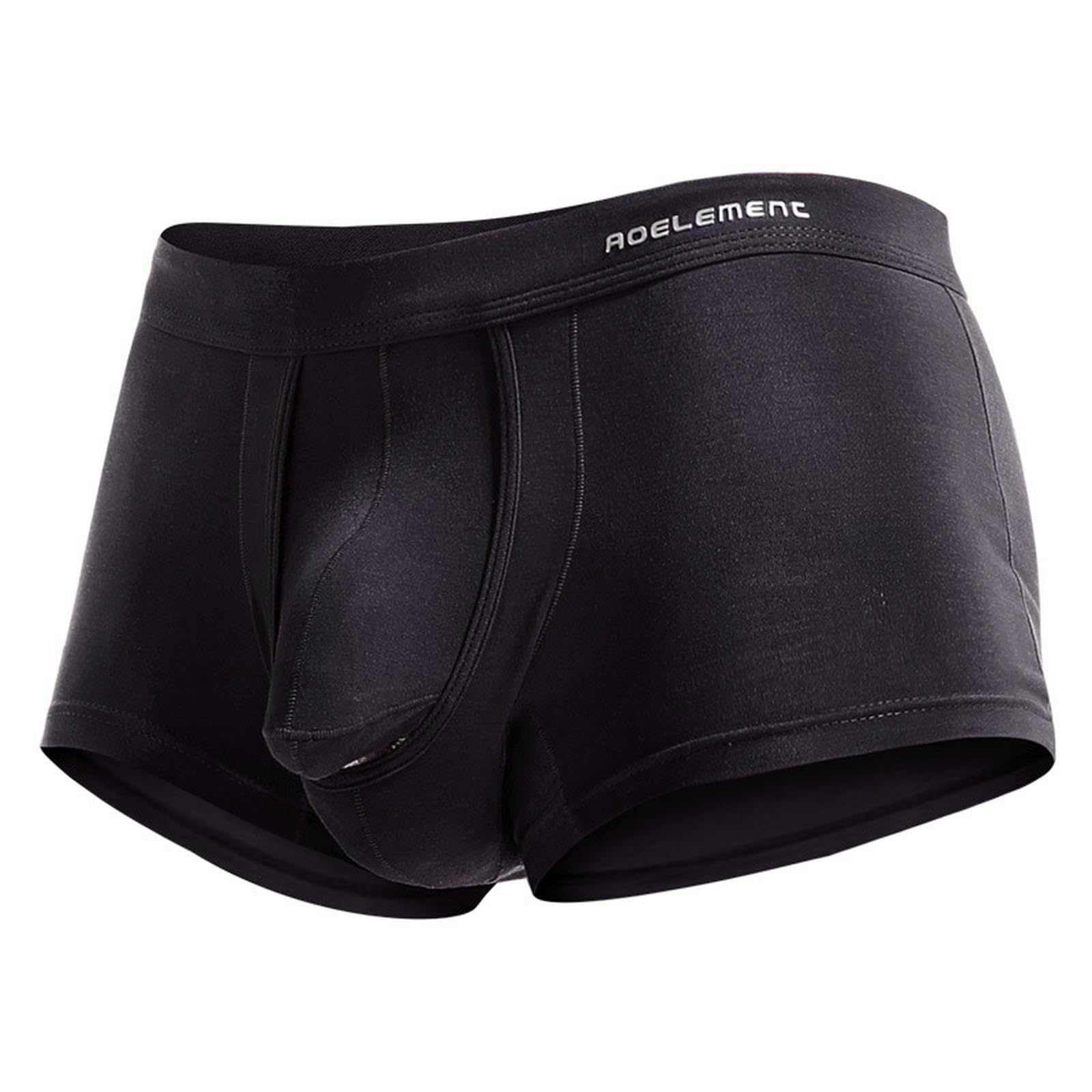 Mylljbd Men's Black Boxers Underwear Varicocele Underwear - For Scrotal, Testicle, Separate Boxer Briefs Comfortable And Breathable-Xxxl