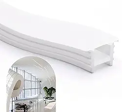 Perfil 5m Embutir 10x10mm Flexível Silicone Para Fita Led