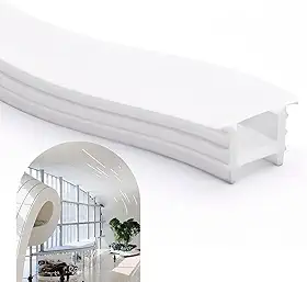 Perfil 5m Embutir 10x10mm Flexível Silicone Para Fita Led