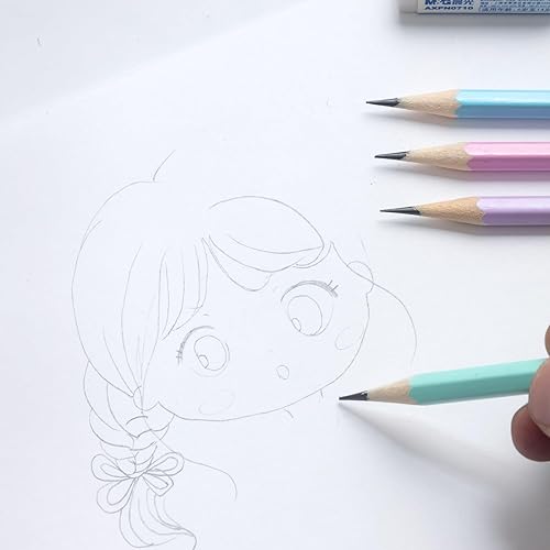 Miniatura 4 de M&G 30 lápices hexagonales de colores para niños, lápices HB multicolores, lápices de madera de grafito con escritura suave para la escuela,