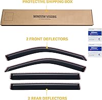 Vista 143 de Visera de ventana para Chevy Silverado 1500/GMC Sierra 1500/Avalanche/Suburban Crew Cab 2007-2013, protectores de lluvia, deflector de ventilación