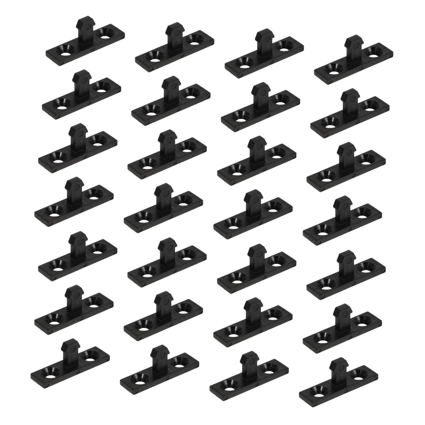 MAGICLULU Waste Bin Accessory Set 50pcs Plastic Press Buckles for Garbage Can Black Fits Trash Cans Sturdy and User-Friendly