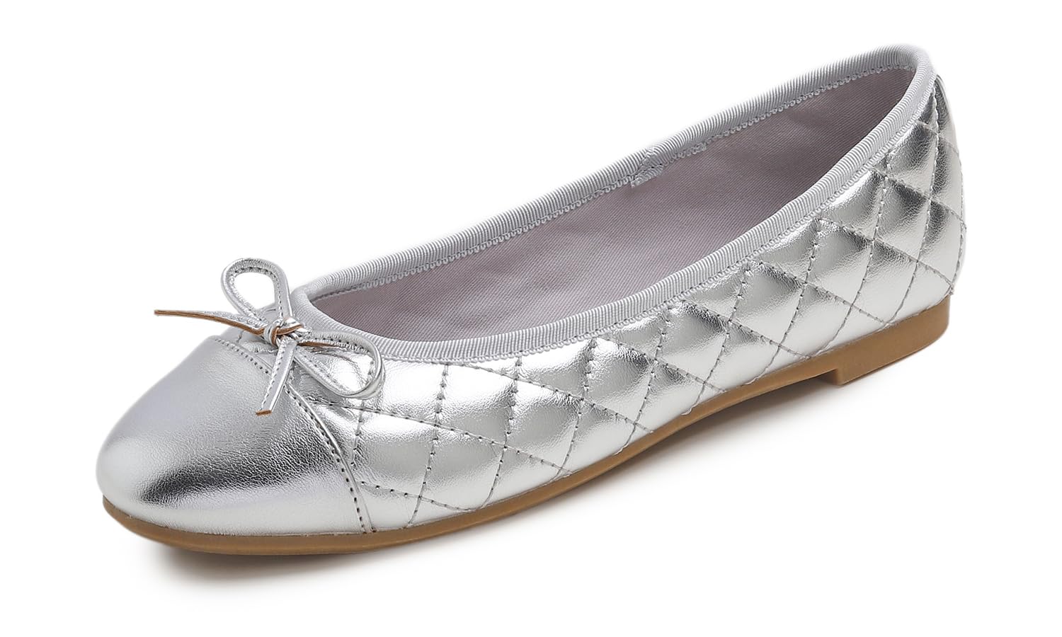 FEVERSOLE Women's Bow Tie Fashion Dress Slip On Shoes Round Toe Ballet Flat