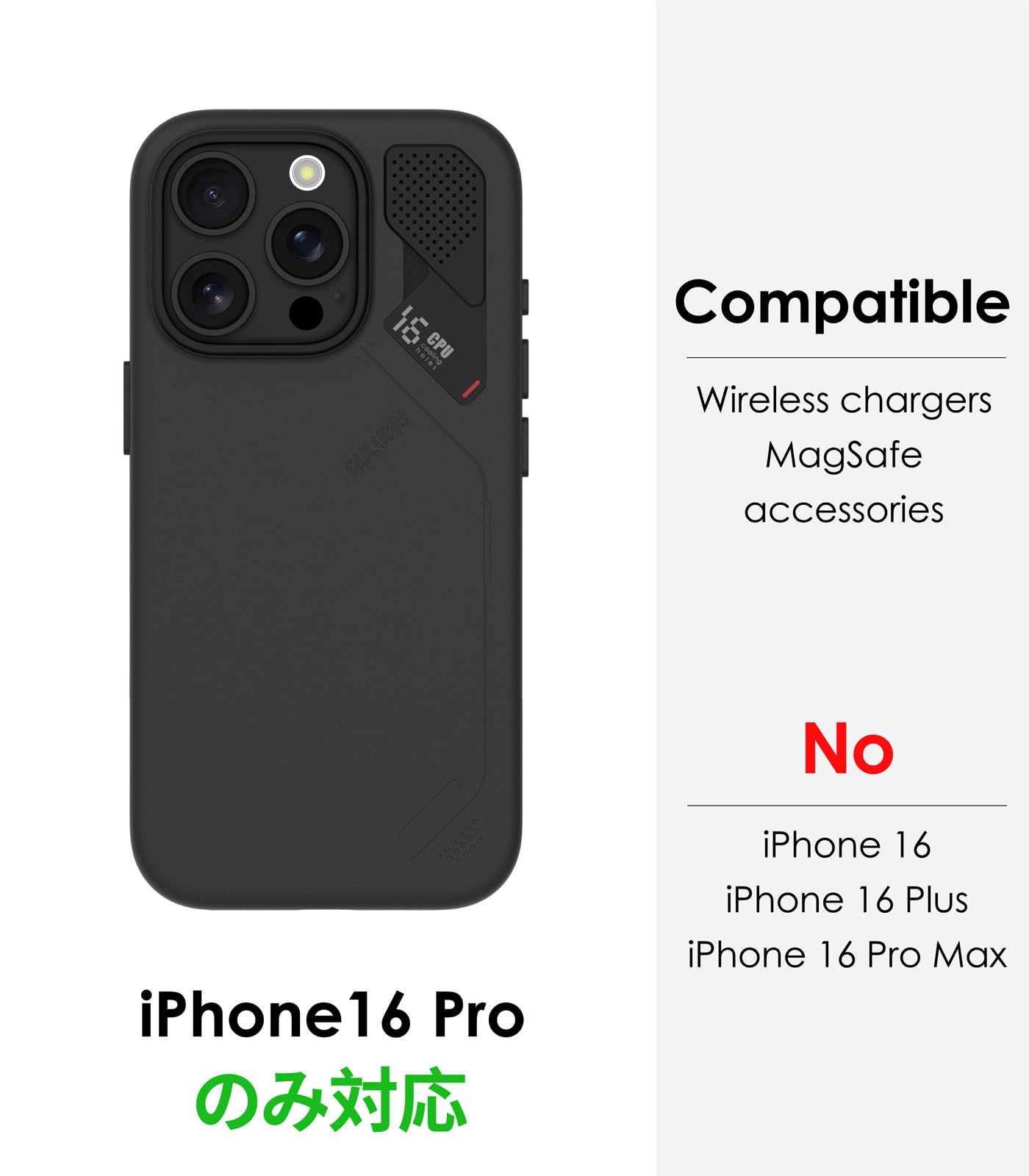 Amazon.co.jp: Aulumu A16 iPhone 16 Pro ケース ヴィーガンレザー