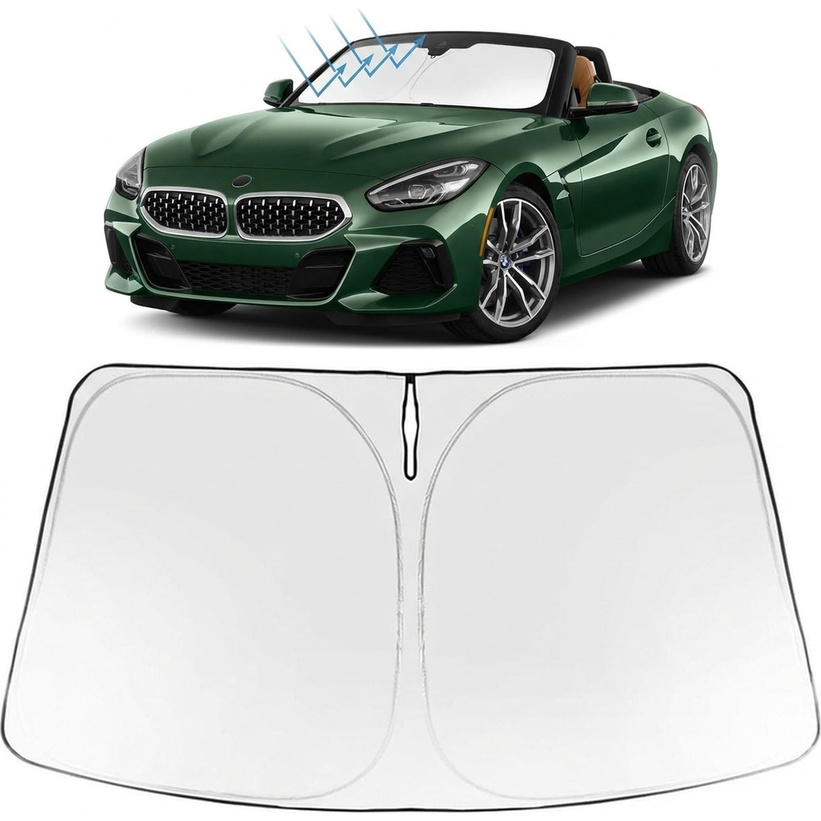 Proadsy Custom Fit 2019-2026 BMW Z4 Windshield Sun Shade, Blocks Heat