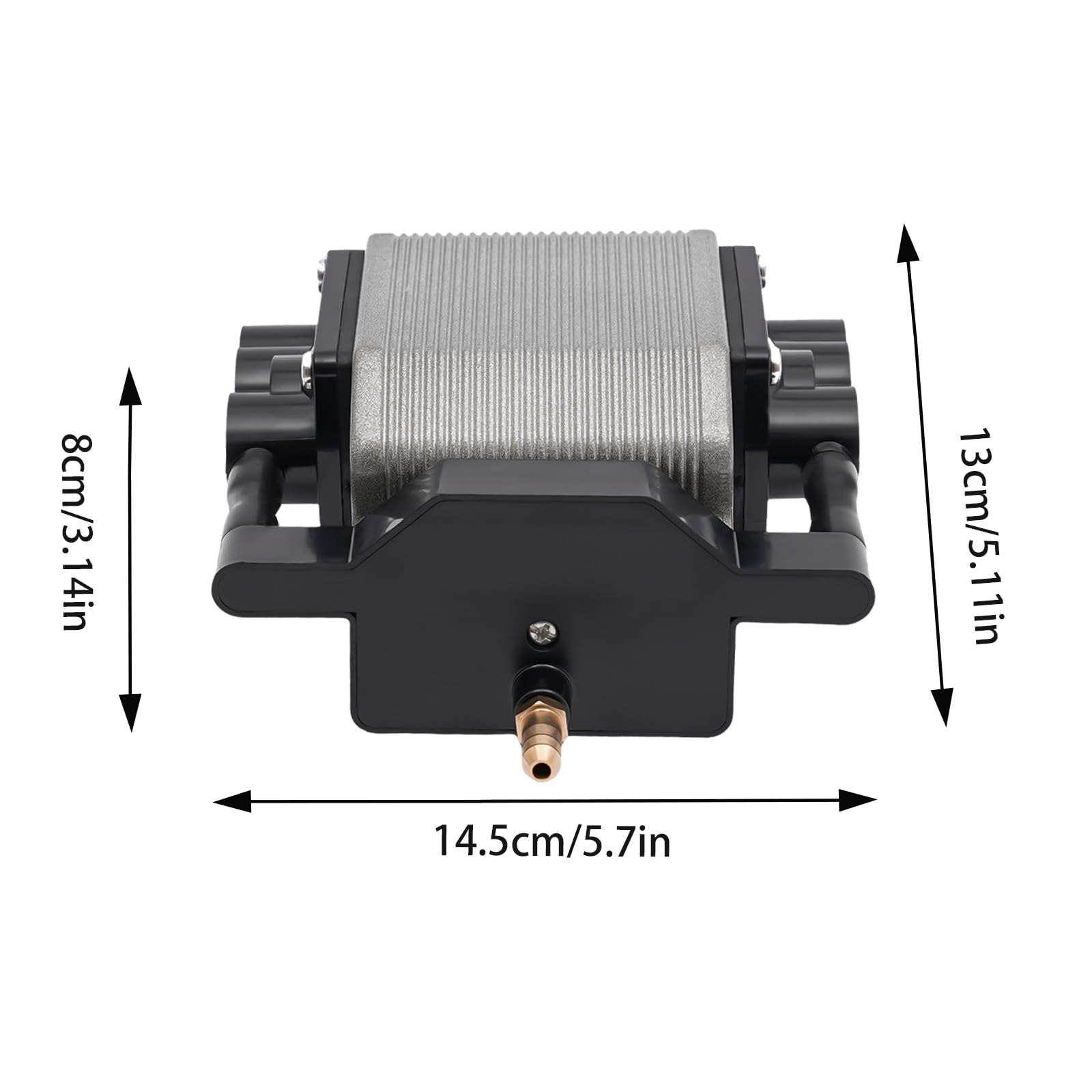 Air Assist Kit do wycinarki laserowej 16 W i pompy do grawerowania z wężem powietrza i adapterem PC-8, 50 Hz, 30 l/min, aluminium